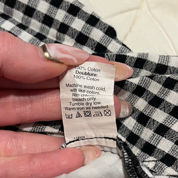 Madewell gingham tie front wrap mini skirt EUC size 4 / small - Picture 6 of 7